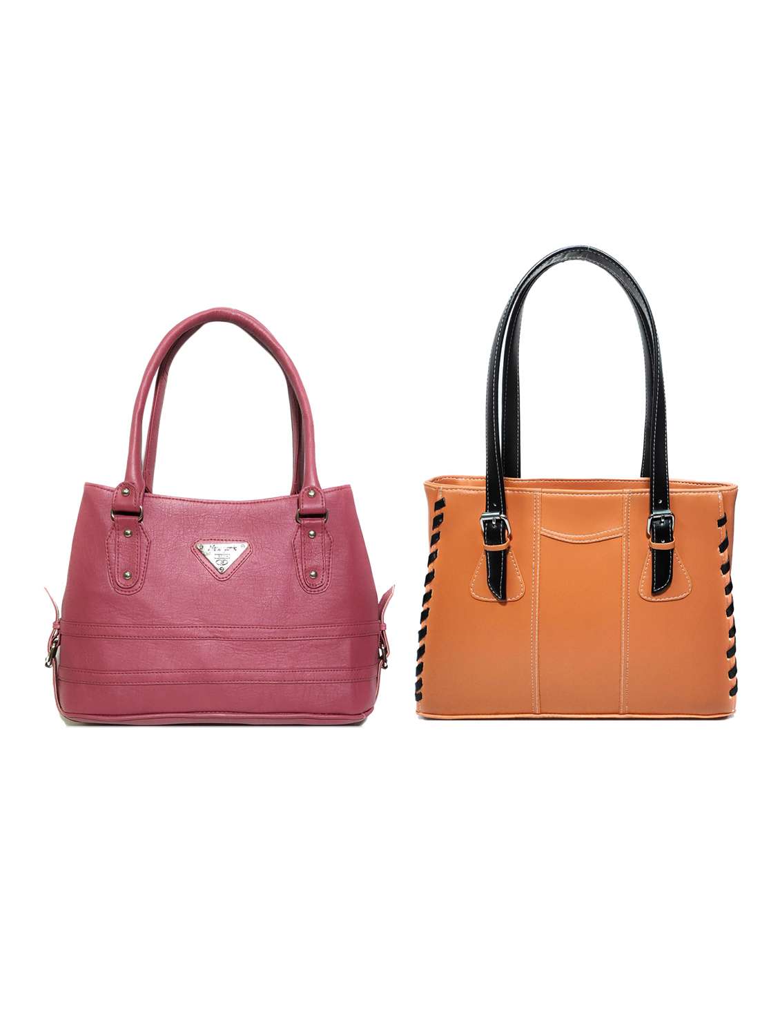 multi colored leatherette (pu) combo handbag