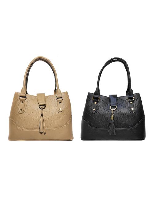 multi colored leatherette (pu) combo handbag - 18197090 - Standard Image - 0