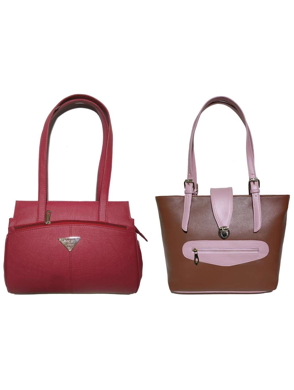 multi colored leatherette (pu) combo handbag
