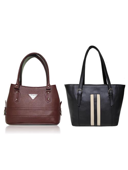multi colored leatherette (pu) combo handbag - 18197394 - Standard Image - 0