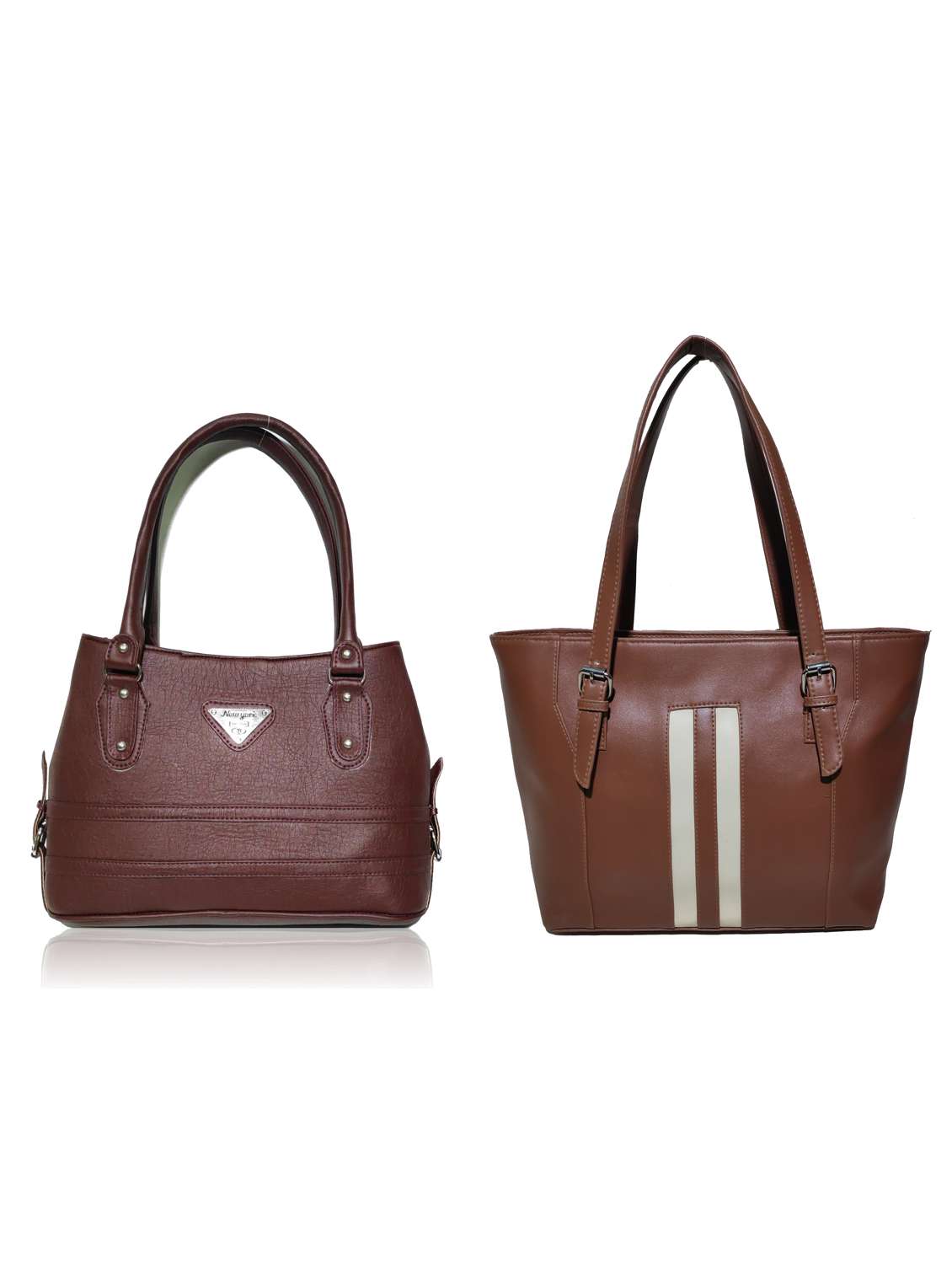multi colored leatherette (pu) combo handbag
