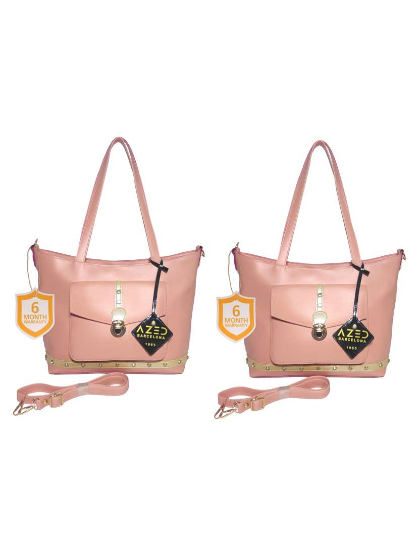 multi colored leatherette (pu) combo handbag