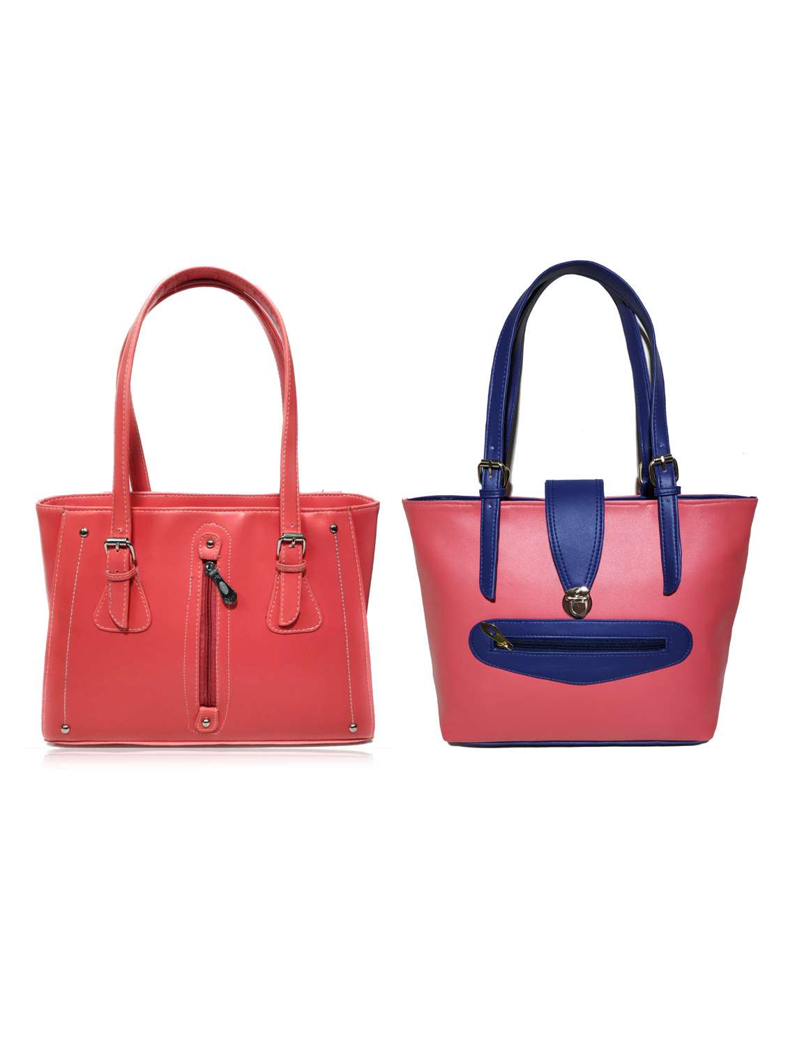 multi colored leatherette (pu) combo handbag