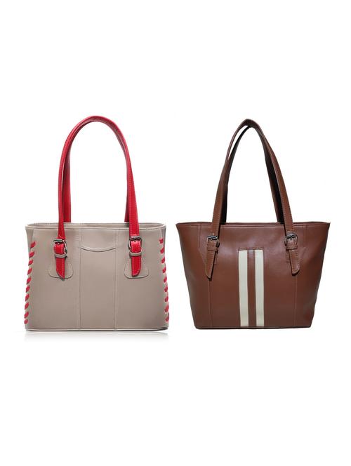 multi colored leatherette (pu) combo handbag - 18197835 -  Standard Image - 0