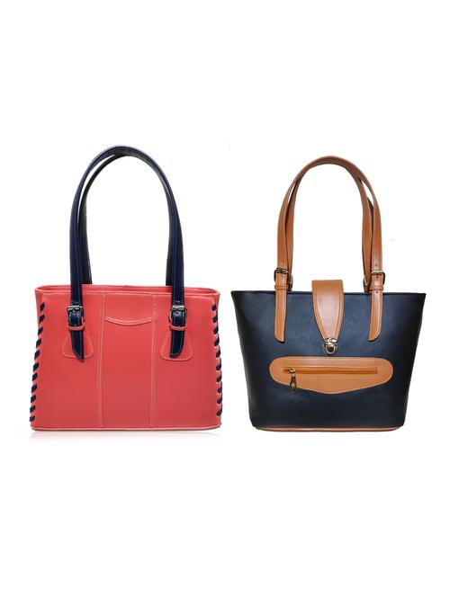 multi colored leatherette (pu) combo handbag - 18197867 -  Standard Image - 0