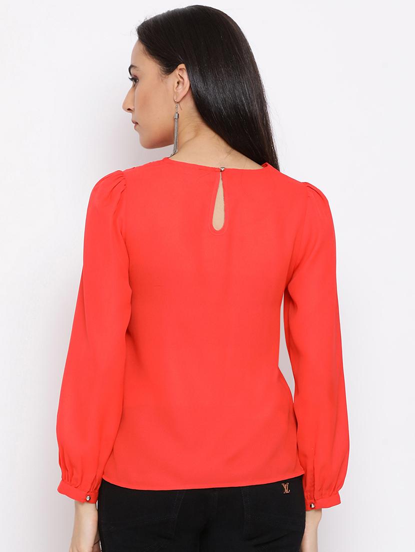 red solid a line top - 18198787 - Standard Image - 2