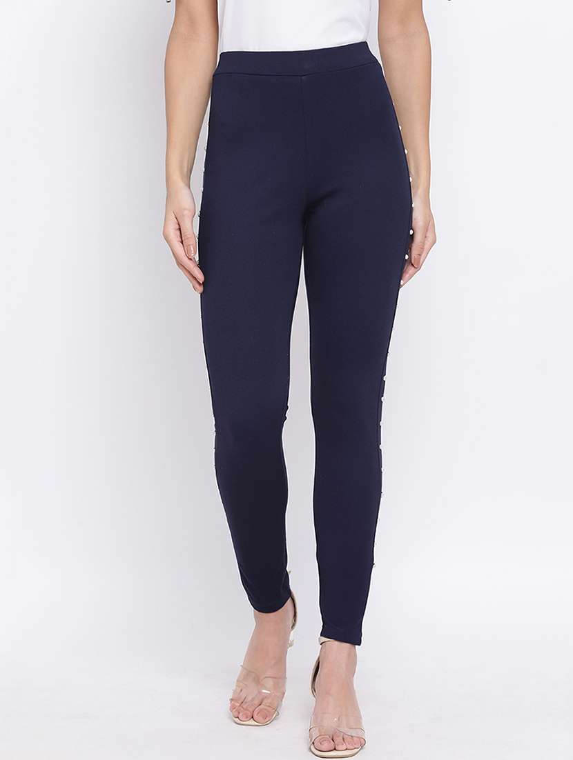 solid flat front skinny fit trouser - 18198795 - Zoom Image - 0
