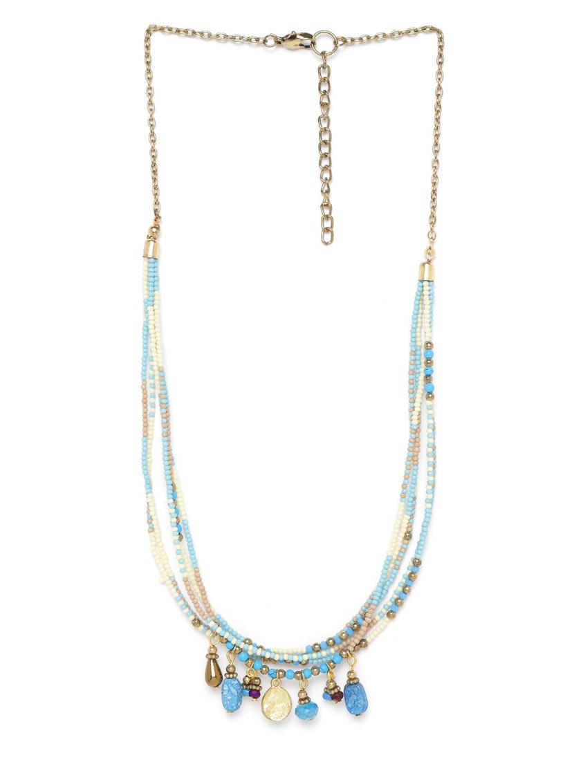 blue metal necklace - 18199019 - Zoom Image - 0