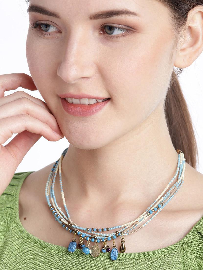 blue metal necklace - 18199019 - Standard Image - 2