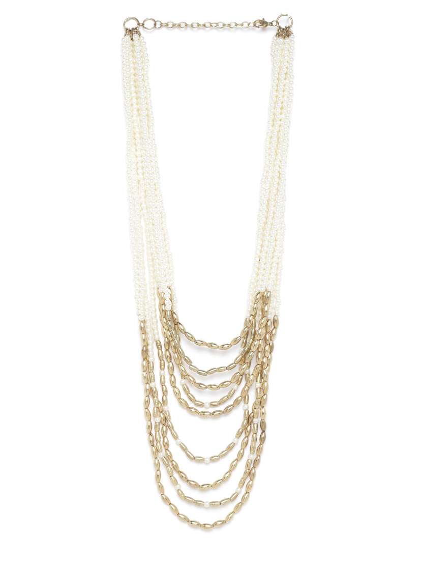 white metal statement necklace