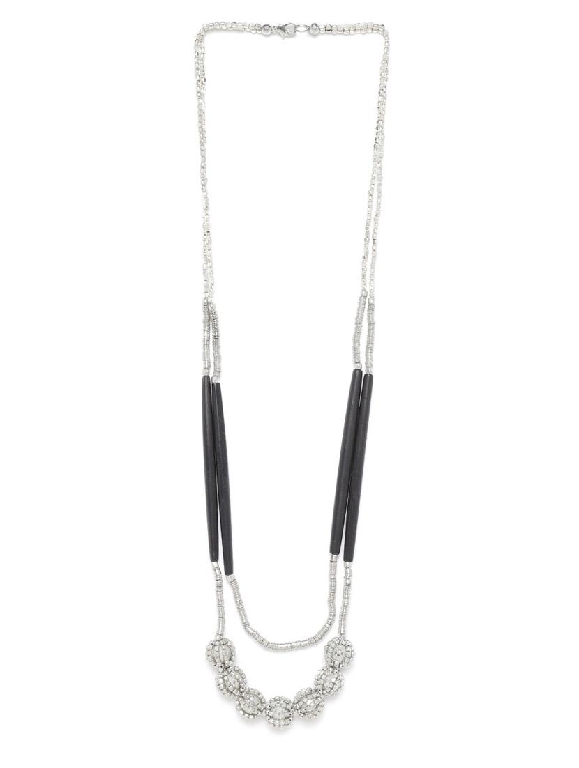 silver metal necklace - 18199027 -  Zoom Image - 0