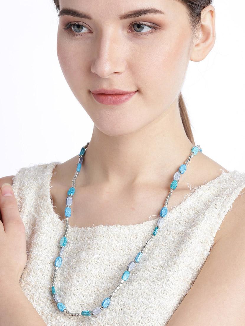 green zinc long necklace - 18199030 - Standard Image - 2