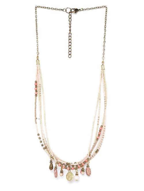 pink metal short necklace - 18199036 -  Standard Image - 0