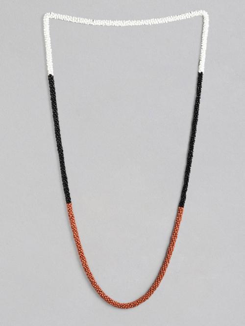 black metal long necklace - 18199043 - Standard Image - 0