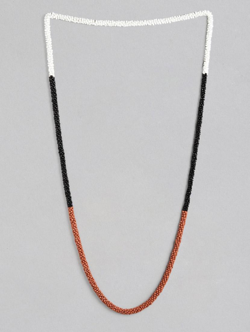 black metal long necklace - 18199043 - Zoom Image - 0