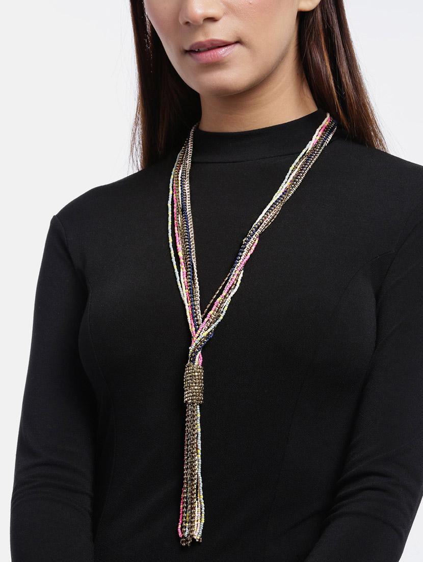 multi colored metal necklace - 18199057 - Standard Image - 2