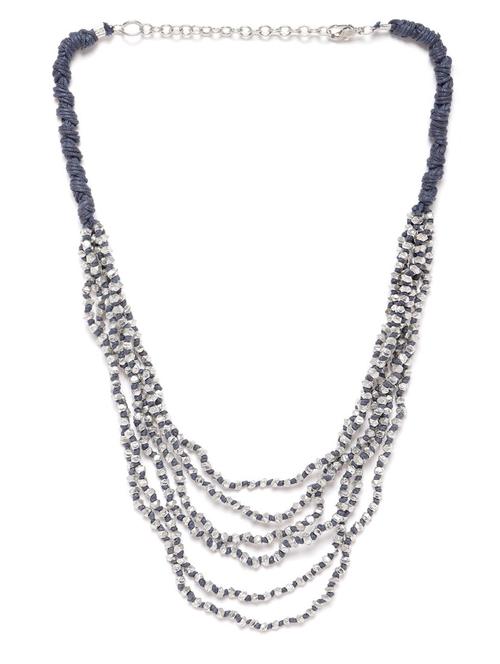 silver metal necklace - 18199066 -  Standard Image - 0