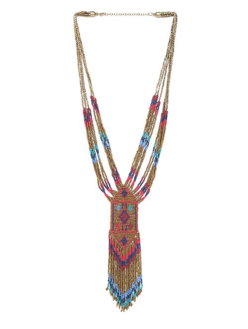 gold metal necklace - 18199067 - Standard Image - 0