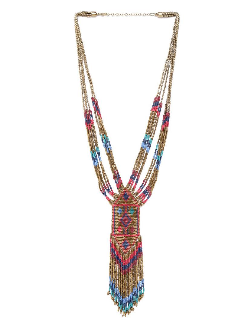 gold metal necklace - 18199067 - Zoom Image - 0