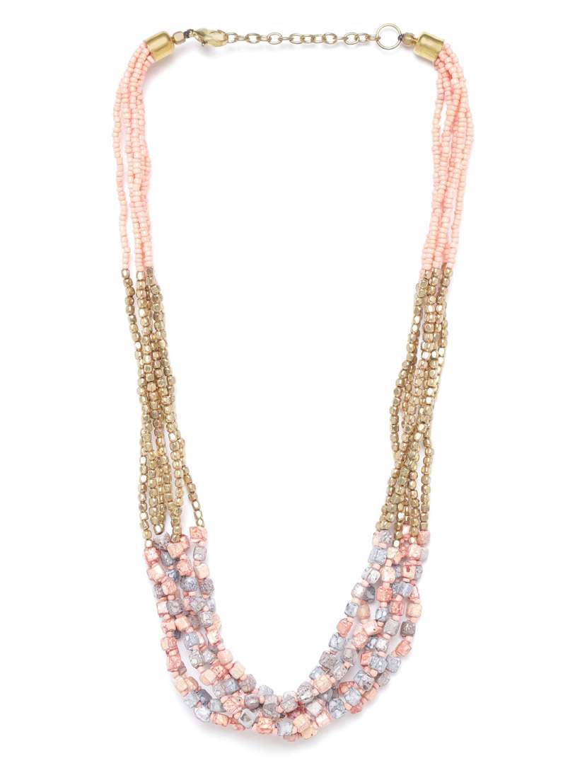 multi colored metal necklace