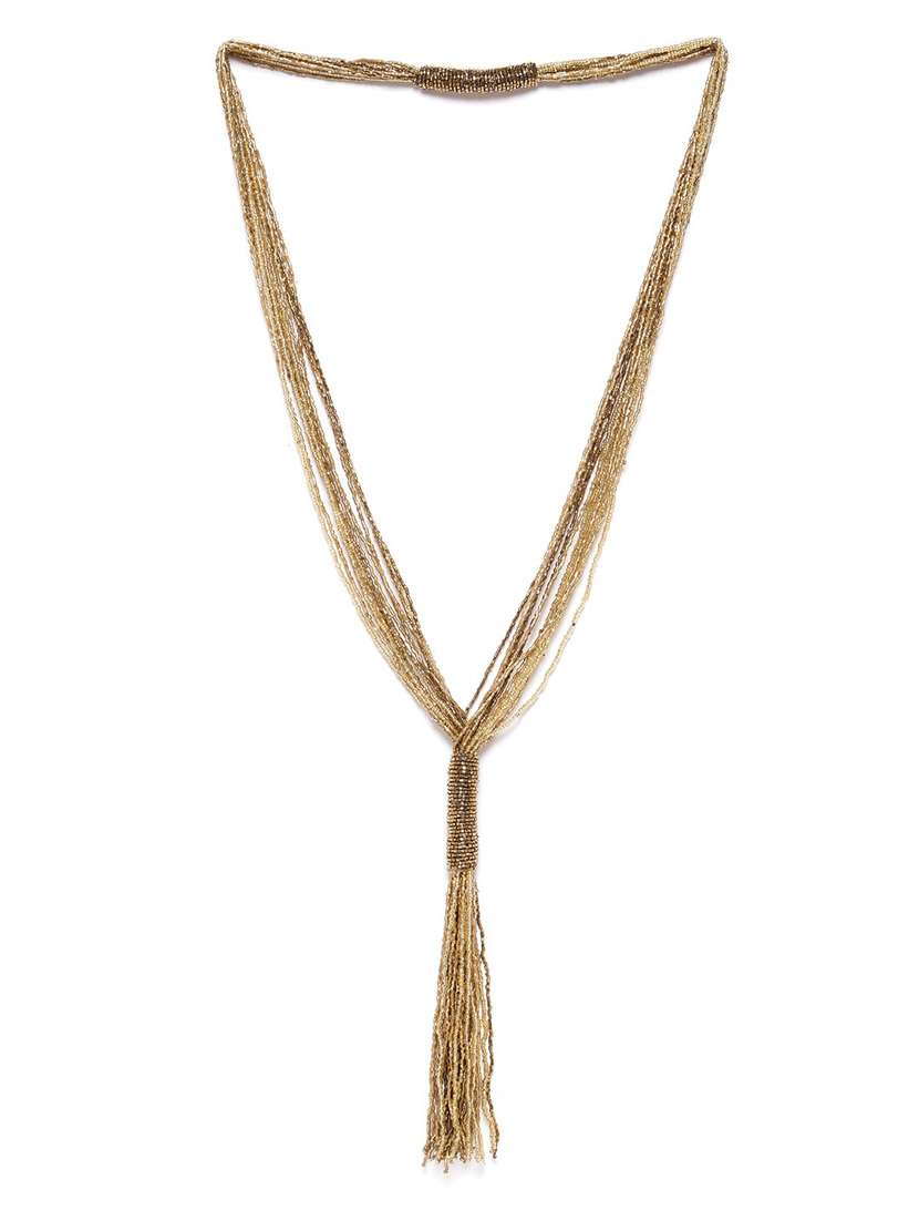 gold metal necklace