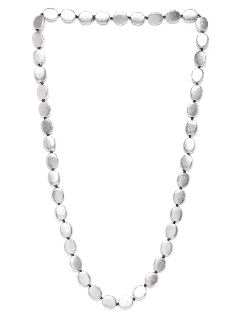 silver metal necklace - 18199077 - Zoom Image - 0