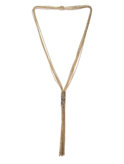 gold metal necklace - 18199086 - Standard Image - 0