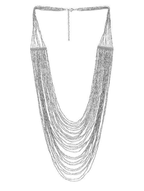 silver metal necklace - 18199101 - Standard Image - 0