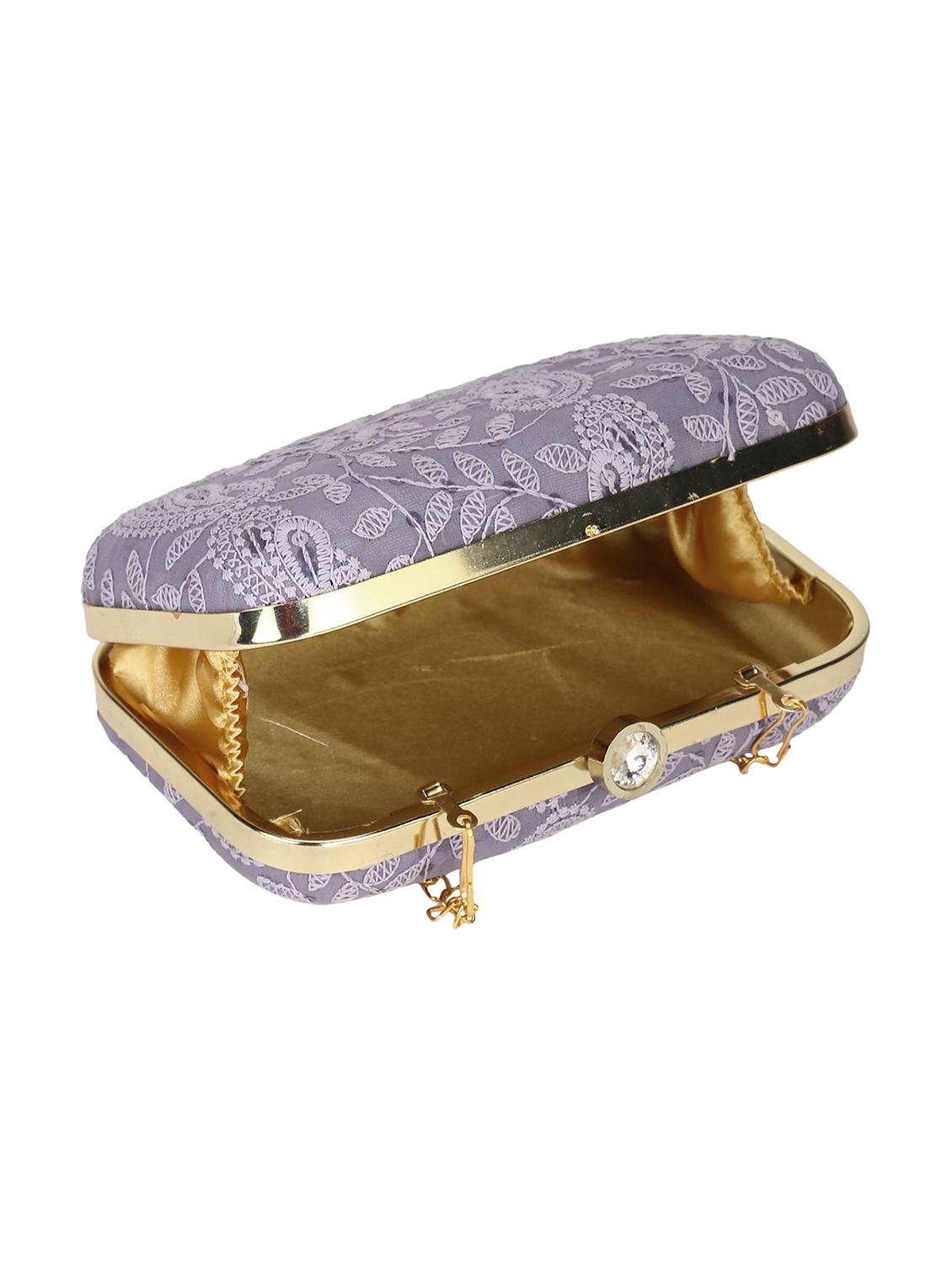 grey cotton box clutch - 18199423 - Standard Image - 2