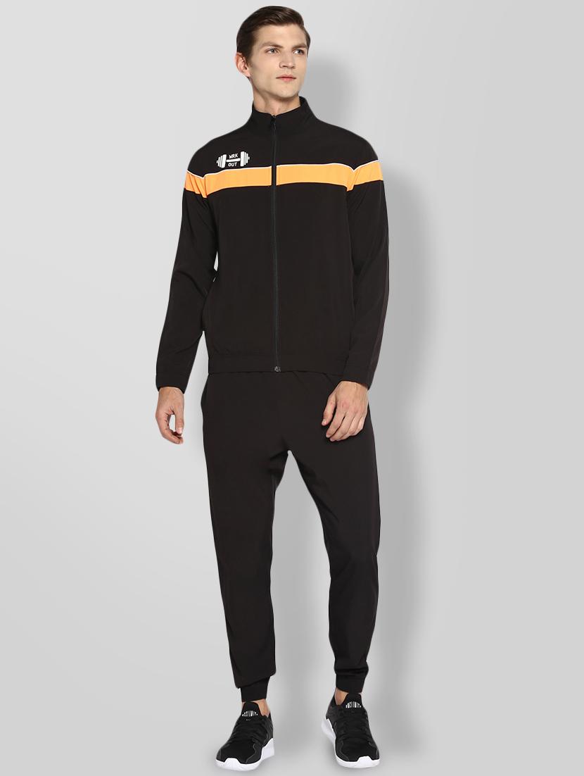 black color block track pant full length track suit - 18199484 - Zoom Image - 0