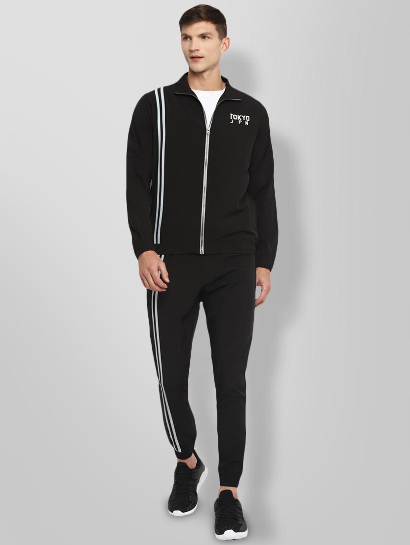 black color block track pant full length track suit - 18199490 -  Zoom Image - 0