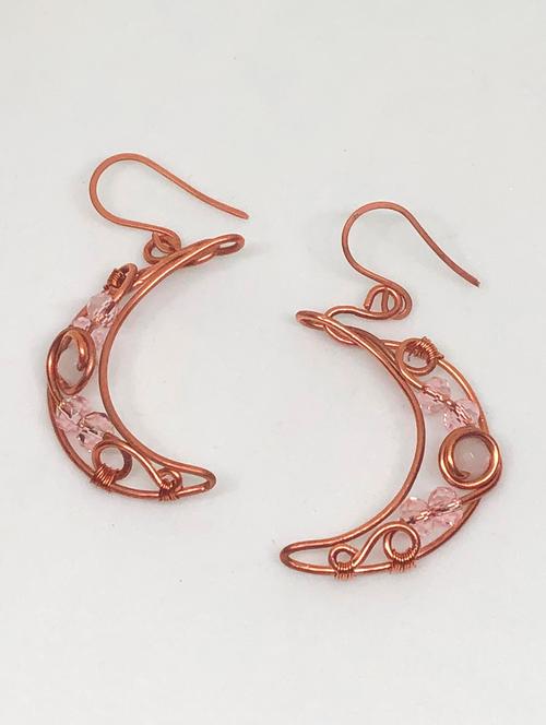 brown copper drop earring - 18199904 - Standard Image - 0