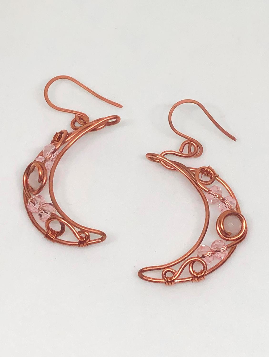 brown copper drop earring - 18199904 - Zoom Image - 0