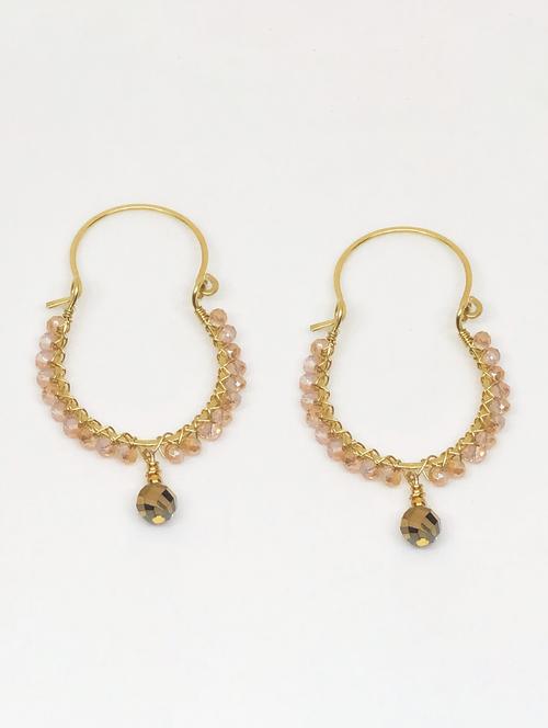 gold brass drop earring - 18199907 - Standard Image - 0