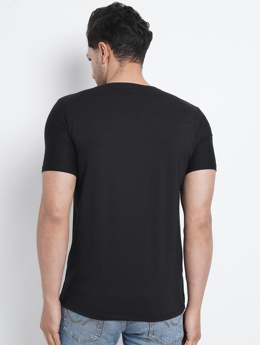 black solid t-shirt - 18200909 - Standard Image - 2