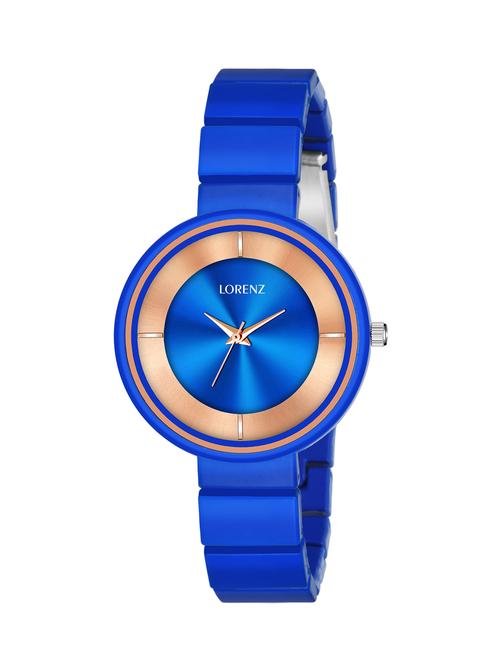 lorenz luxury finish blue analogue watch for women & girls | as-101a - 18201971 -  Standard Image - 0