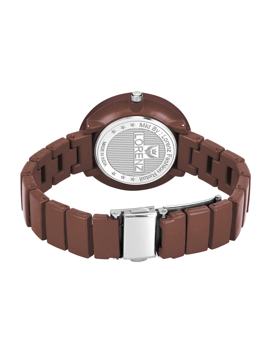 lorenz luxury finish brown analogue watch for women & girls | as-103a - 18201973 - Standard Image - 2