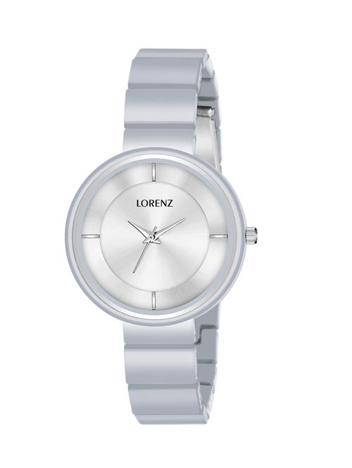 lorenz luxury finish silver analogue watch for women & girls | as-105a - 18201975 -  Standard Image - 0