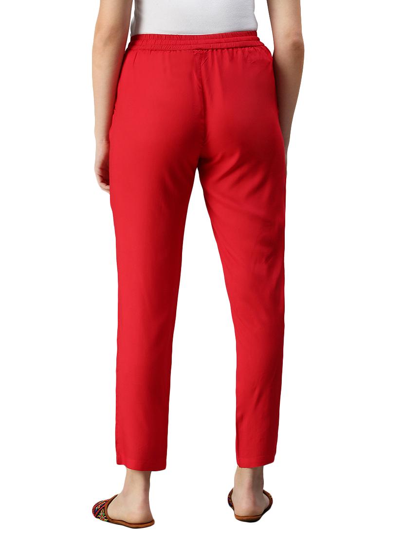 drawstring waist flat front trouser - 18203030 - Standard Image - 2
