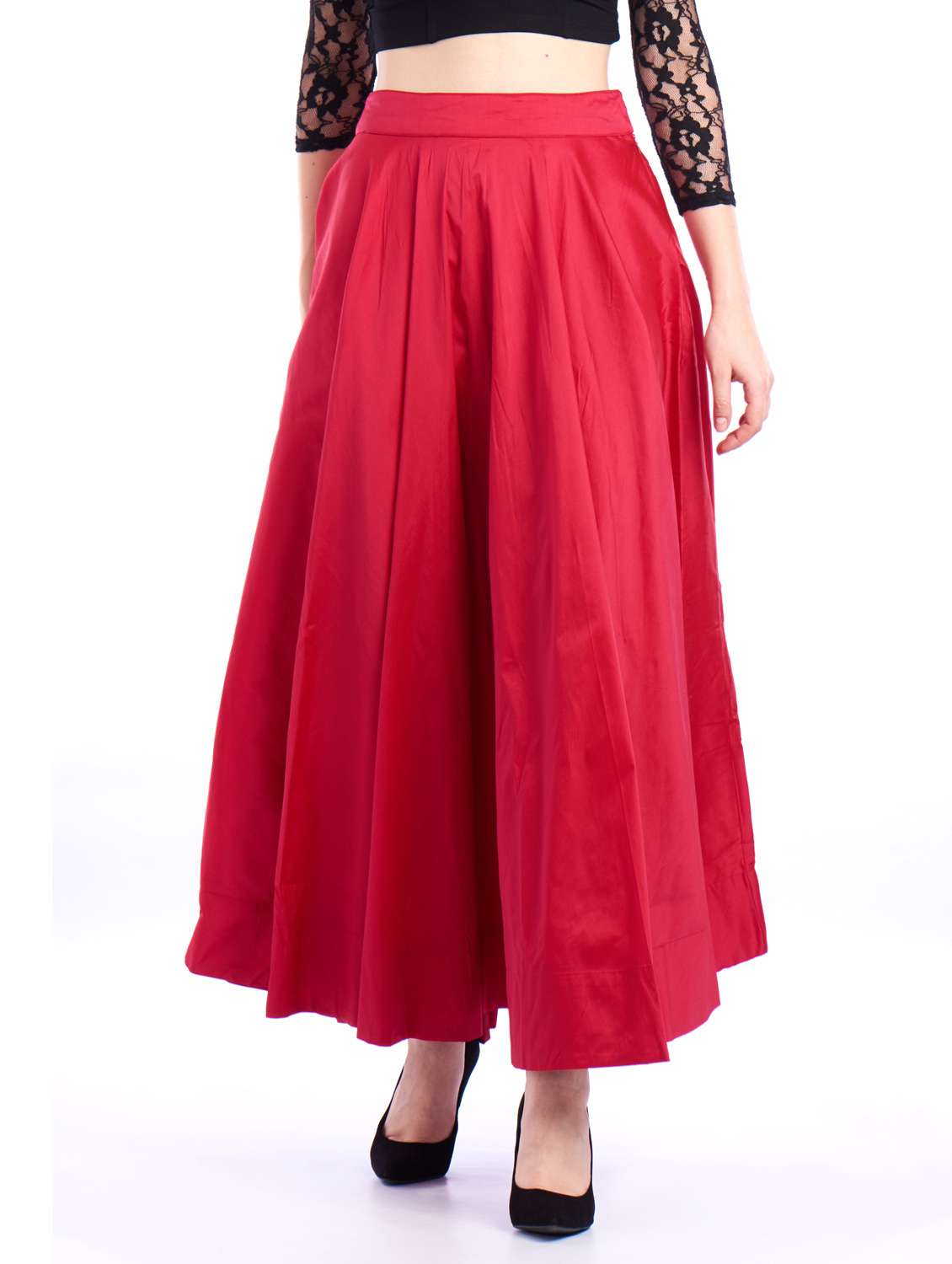 mid rise flared skirt