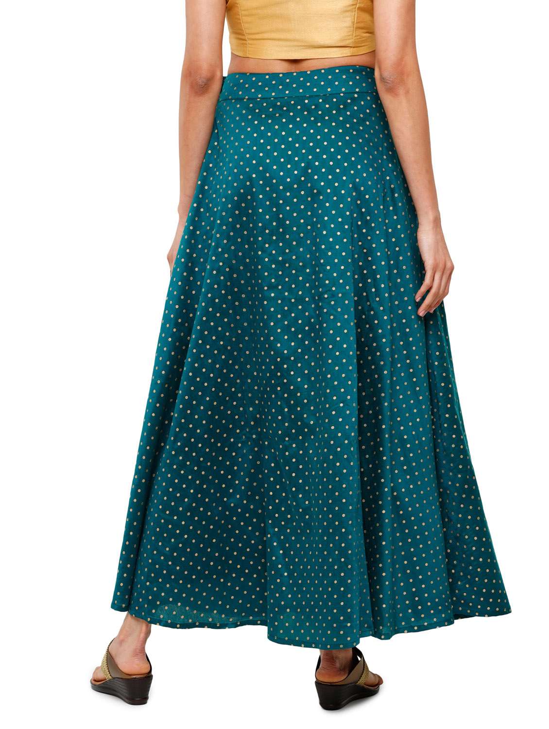 teal polka dot long skirt - 18203269 - Standard Image - 2