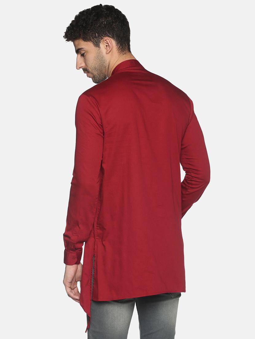 brown solid asymmetric kurta - 18203309 - Standard Image - 2