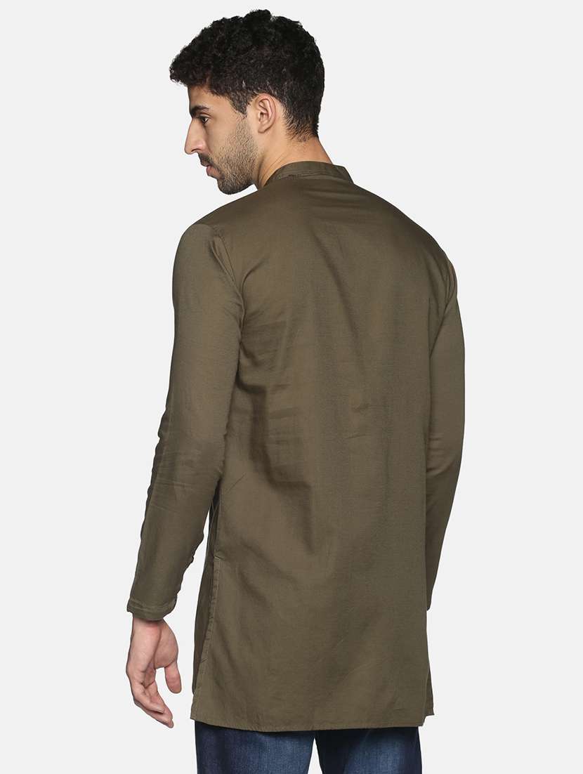 green solid medium kurta - 18203319 -  Standard Image - 2
