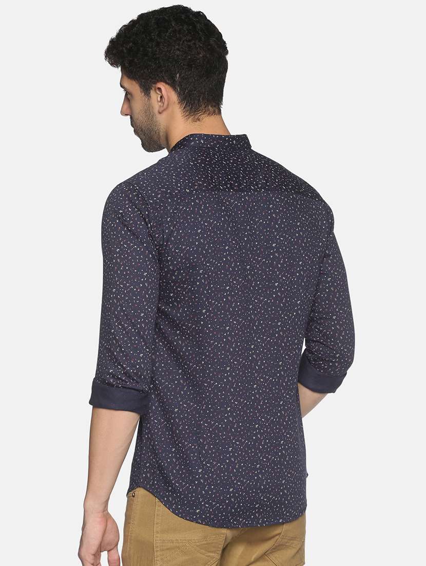 mens micro print casual shirt - 18203337 -  Standard Image - 2