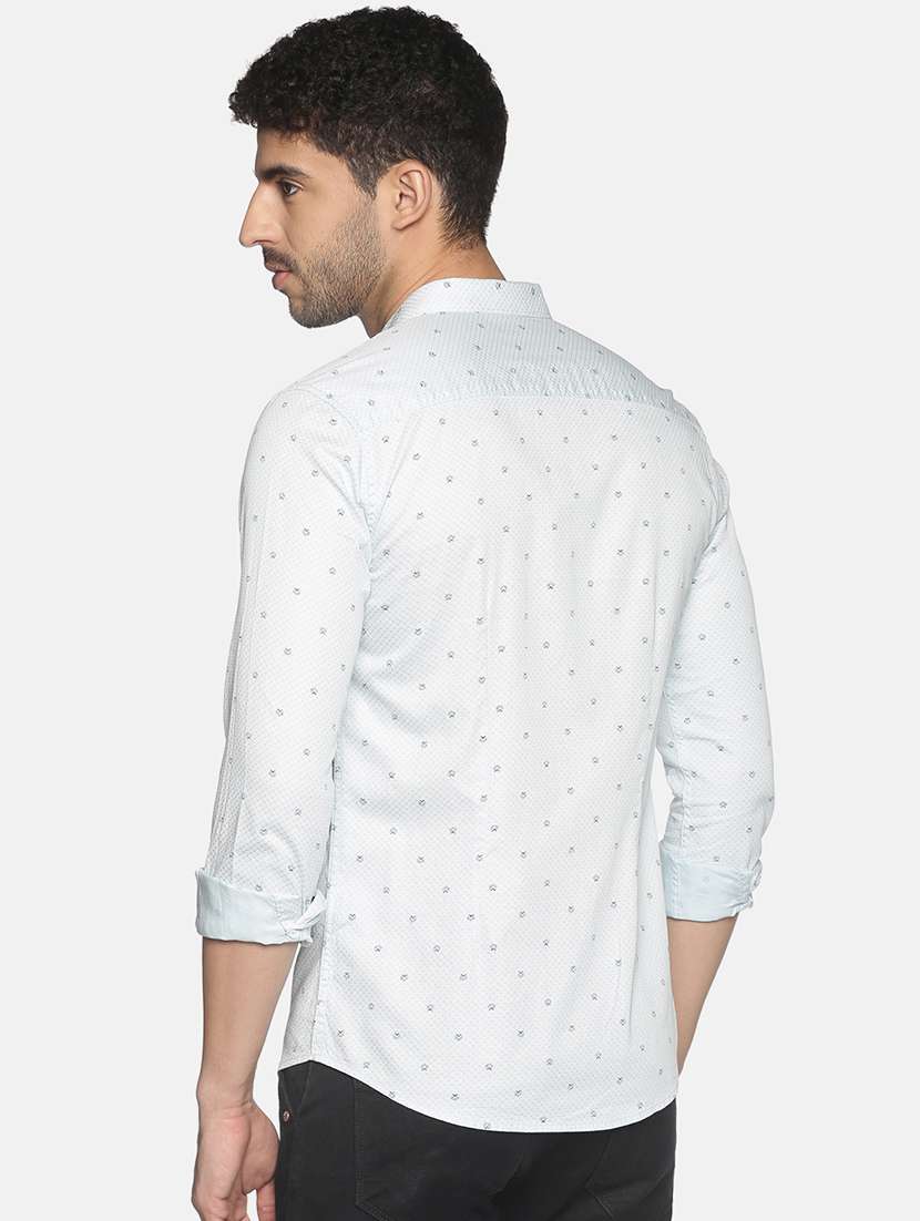 mens micro print casual shirt - 18203343 -  Standard Image - 2