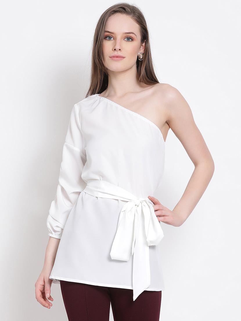 tie front solid top - 18204934 - Zoom Image - 0