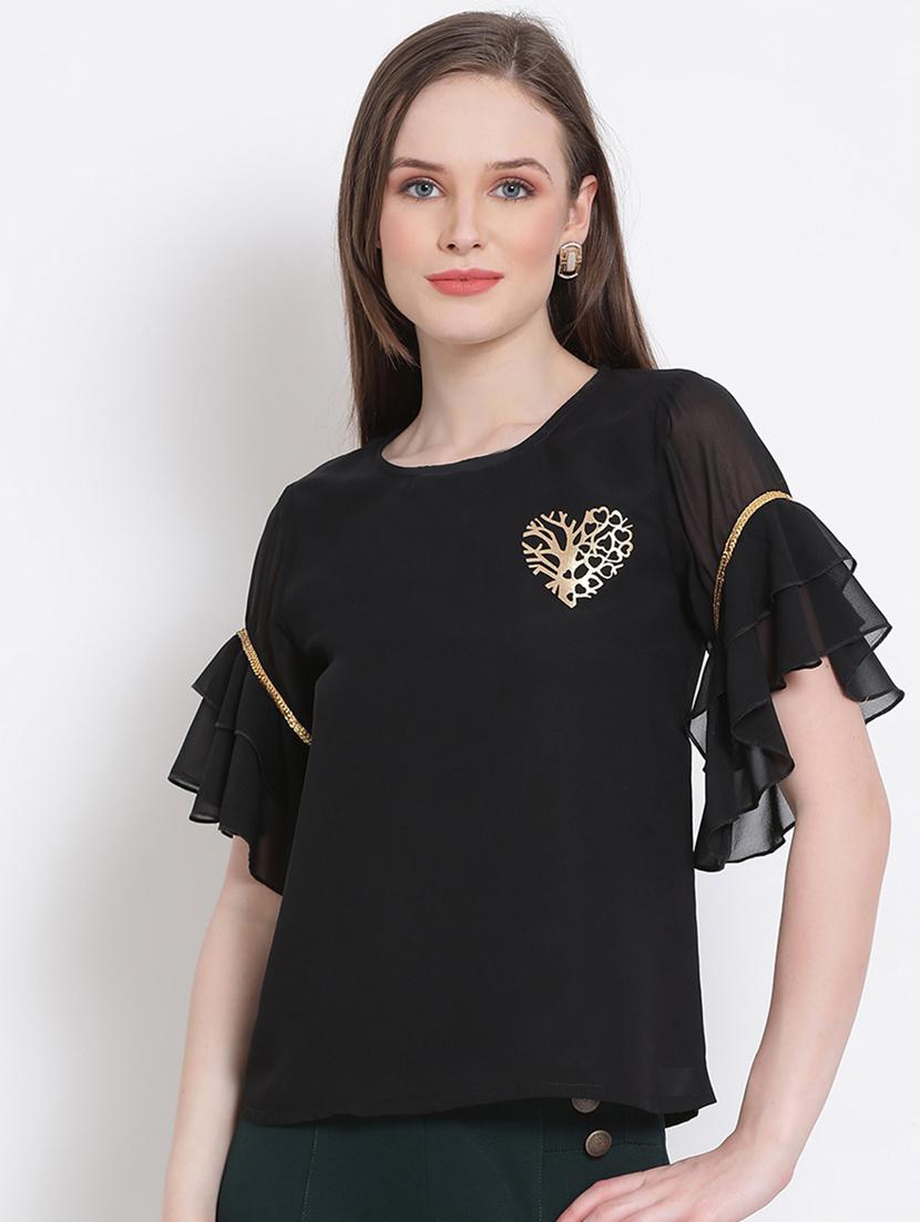 women's a line round neck top - 18204943 - Zoom Image - 0