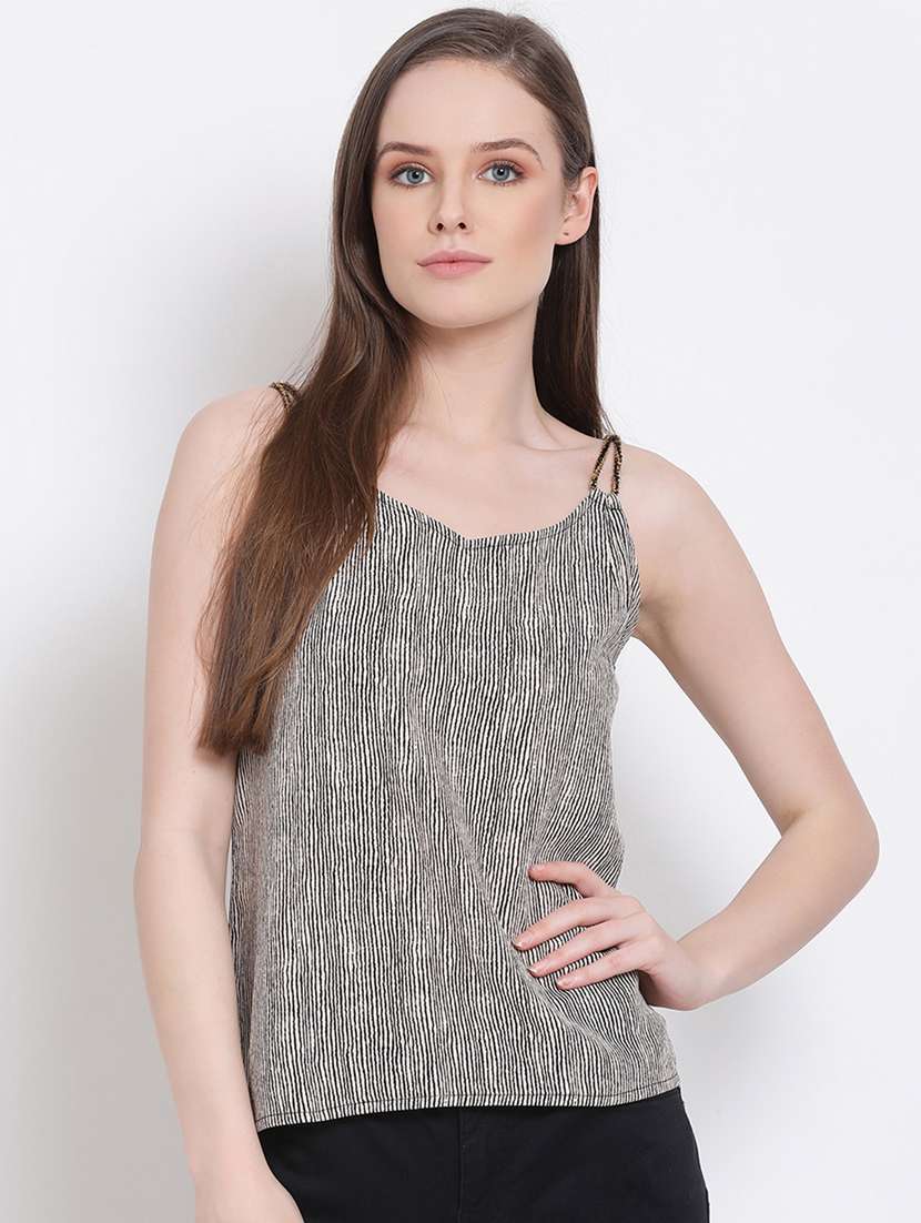 women's straight shoulder strap top