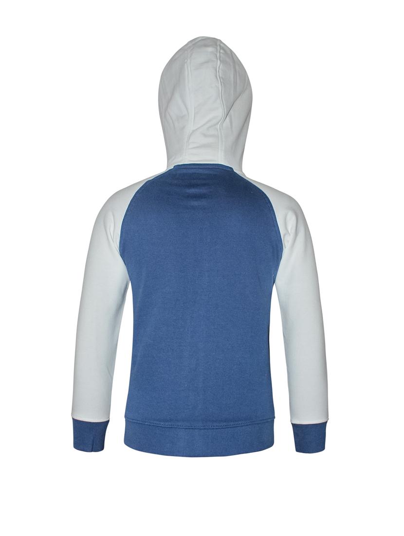 boys blue color block long sleeve hooded sweatshirt - 18206593 - Standard Image - 2