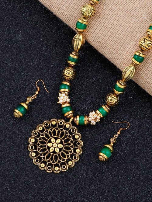 multi colored brass long necklace - 18209563 - Standard Image - 0